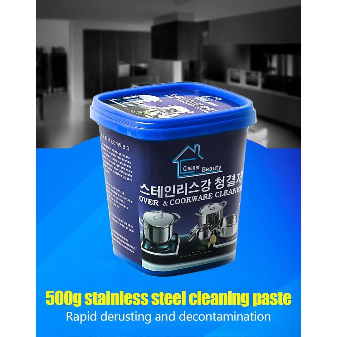 Powerful Stainless Steel Cookware Cleaning Paste – 500g | Kitchen Grease & Stain Cleaner