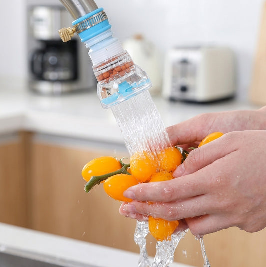 360° Adjustable Flexible Kitchen Faucet Tap Extender – Splash-Proof Water-Saving Sprayer & Filter Diffuser