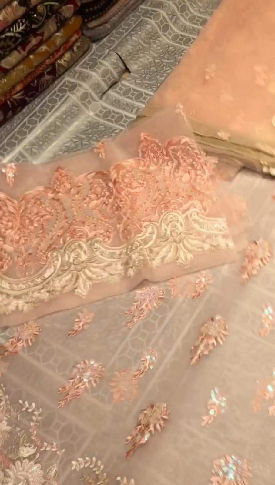 Luxury Hand Embellished Organza Dress with Kora Dabka Work | Premium Formal Wear