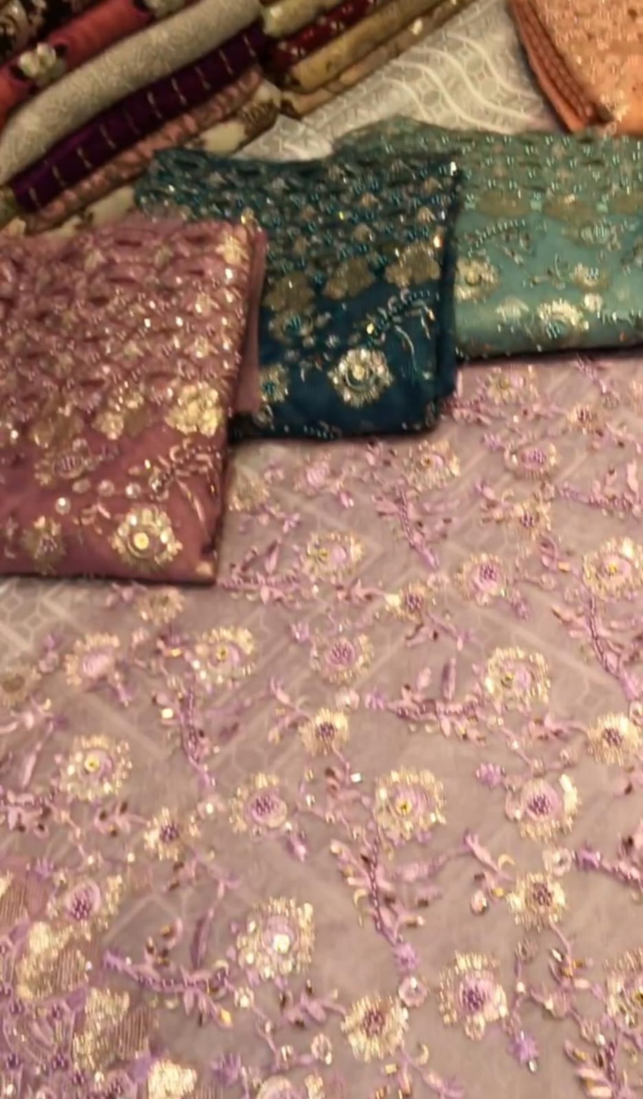 Luxury Hand Embellished Organza Dress with Kora Dabka Work | Premium Formal Wear