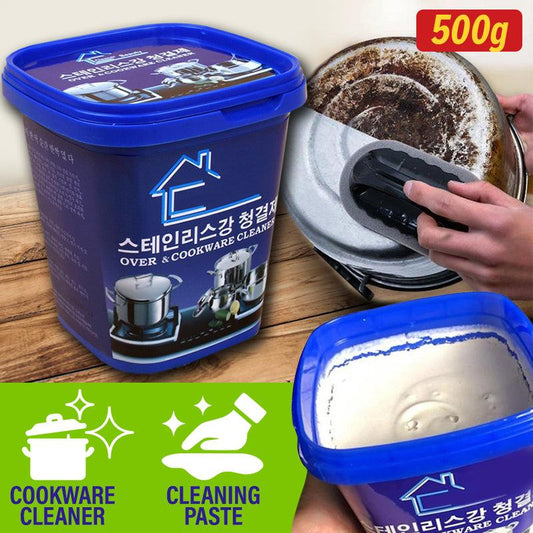 Powerful Stainless Steel Cookware Cleaning Paste – 500g | Kitchen Grease & Stain Cleaner