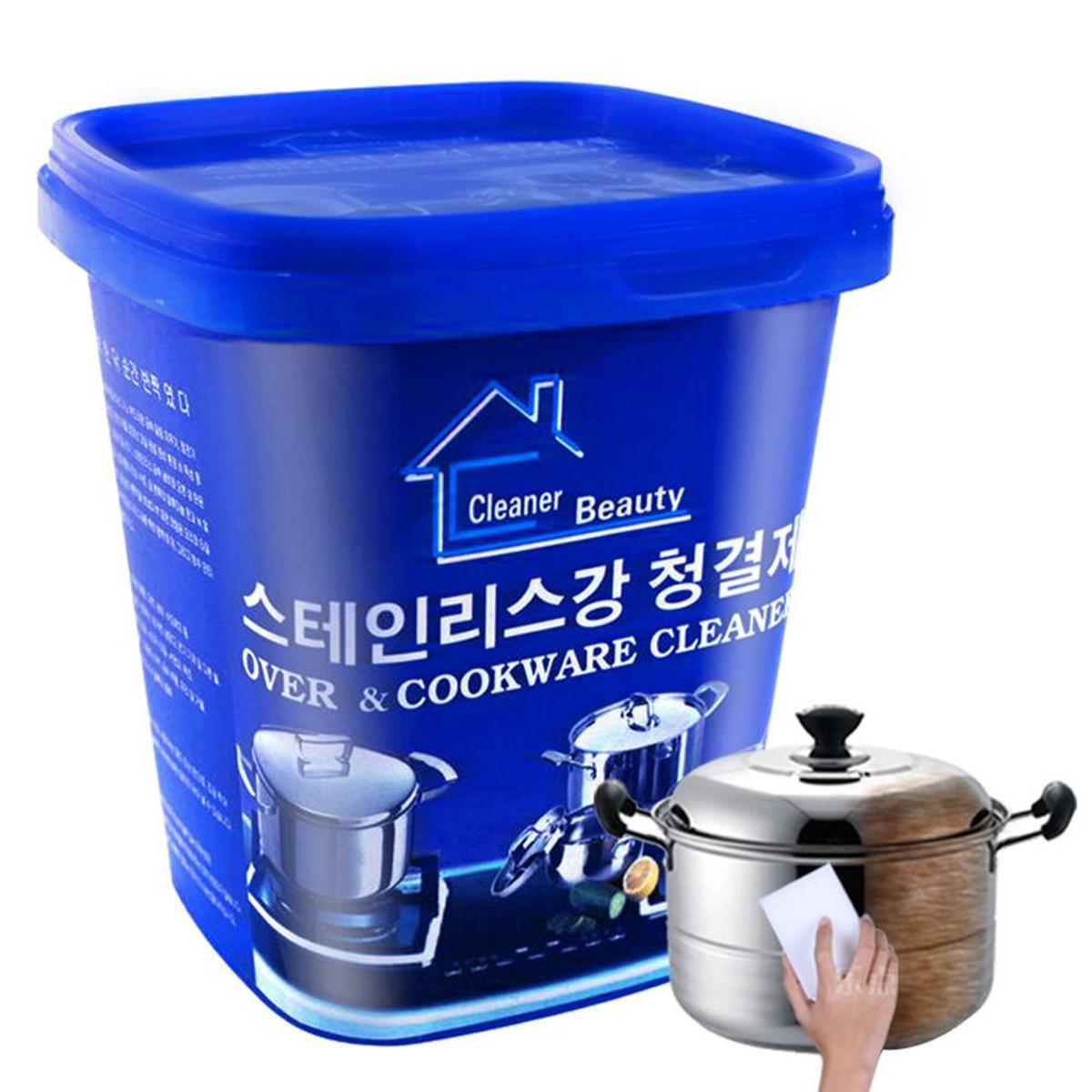 Powerful Stainless Steel Cookware Cleaning Paste – 500g | Kitchen Grease & Stain Cleaner